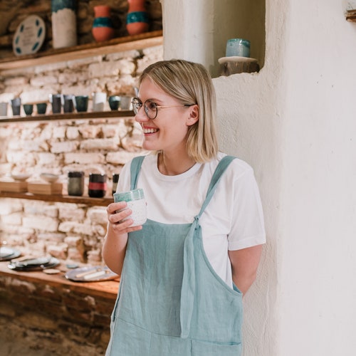 Linen Jumpsuit, Linen Overall, Womens Clothing, Linen Dungarees, Maternity Jumpsuit, Linen Clothing, Loose Jumpsuit, Sky Blue Romper