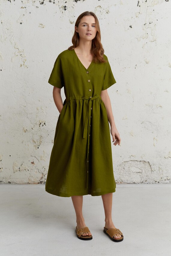 Mid Century Modern, Linen Shirt Dress, Teacher Dress, Button Down Dress, Linen Clothing, Plus Size Clothing, Petite Dress, Prairie Dress Mid Century Modern, Linen Shirt Dress, Teacher Dress, Button Down Dress, Linen Clothing, Plus Size Clothing, Petite Dress, Prairie Dress