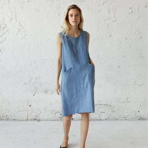 Linen Shirt Dress, Flax Clothing, Loose Women Dress, Linen Summer Dress, Kaftan Dress, Boho Spring Dress, Linen Caftan, Simple Linen Dress image 3