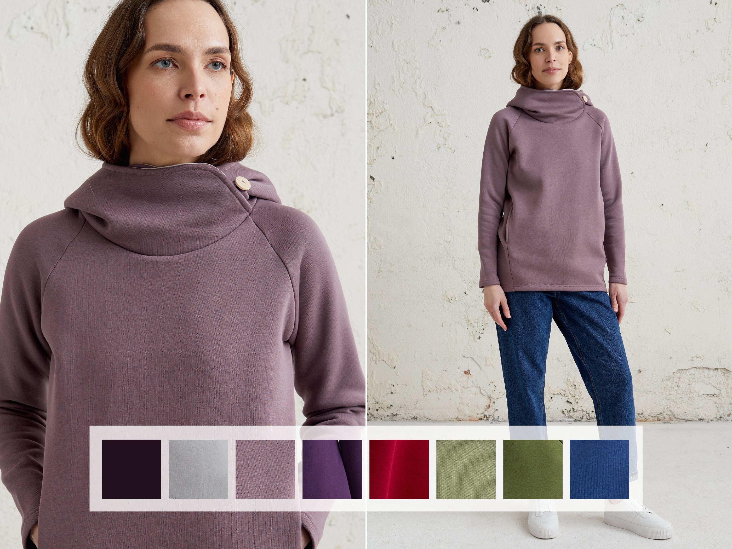 Womens turtleneck shop sweatshirt