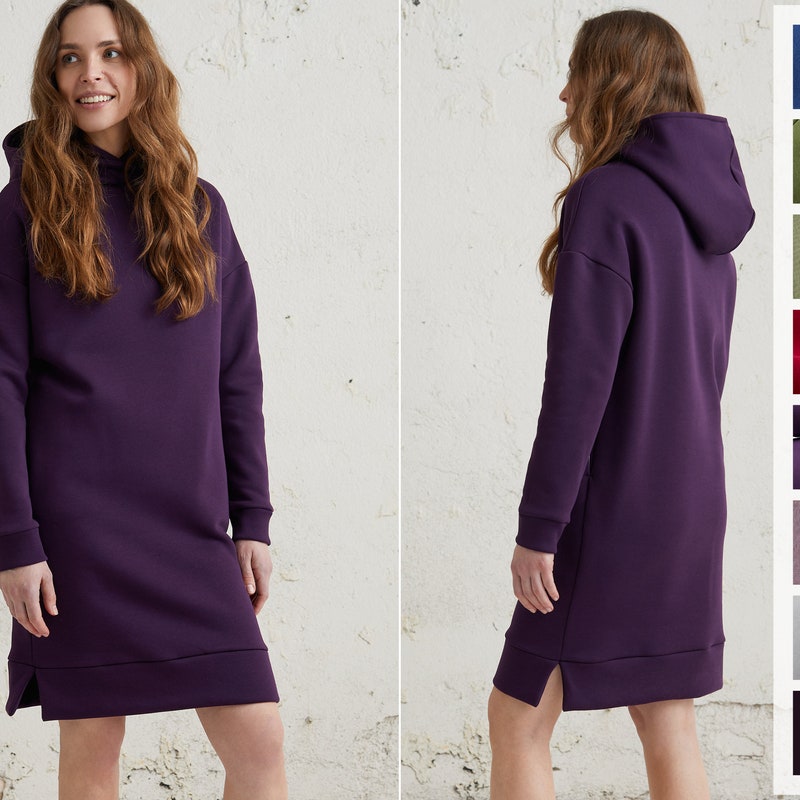 Erica| Hooded Sweater Dress With Pockets main image 0