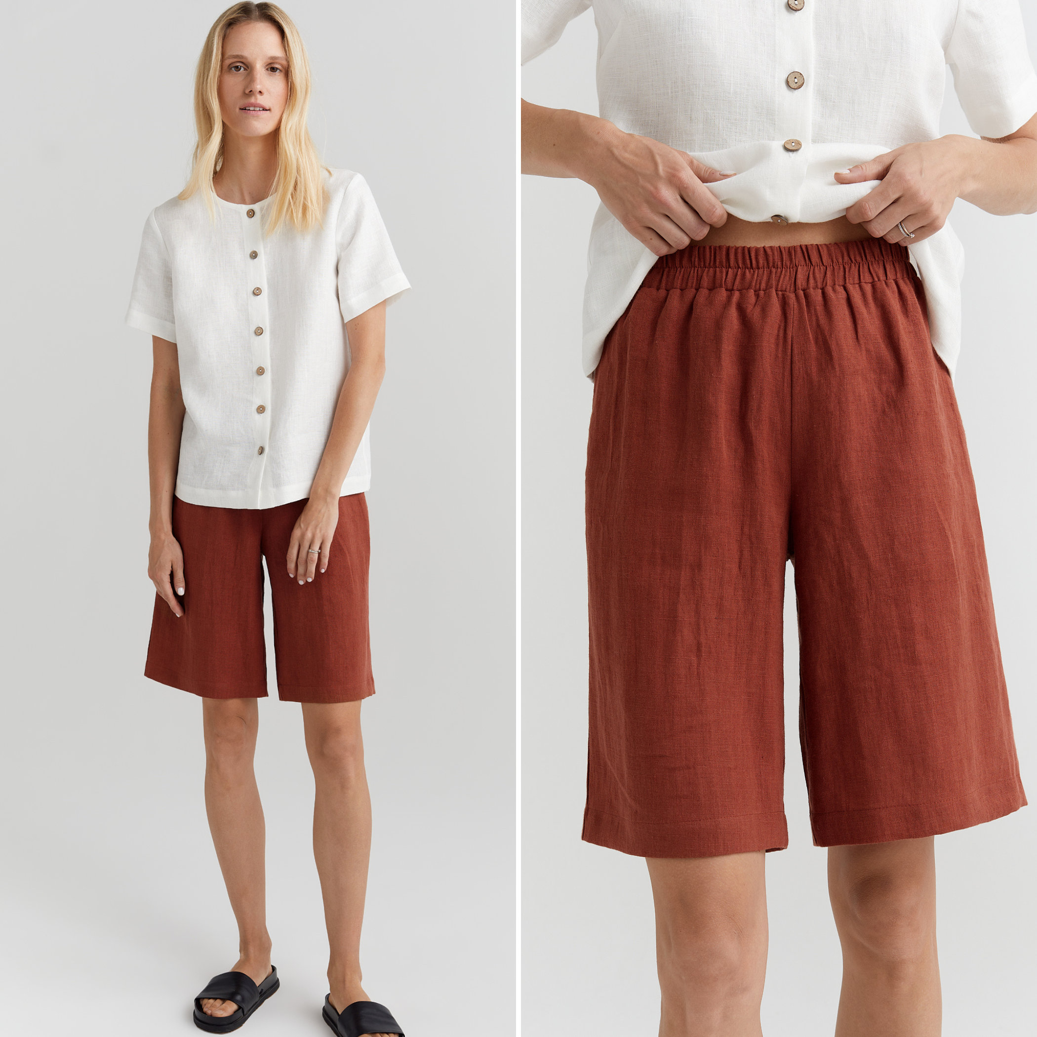 Maternity Biker Shorts Plus Size Bermuda Shorts For Women Knee