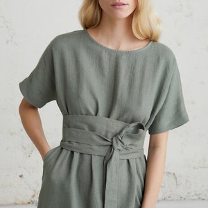Mid Century Modern, Womens Clothing Dresses, Summer Style, Modest Dress, Modern 50s Dress, Linen Clothing, Wedding Guest Dress With Belt