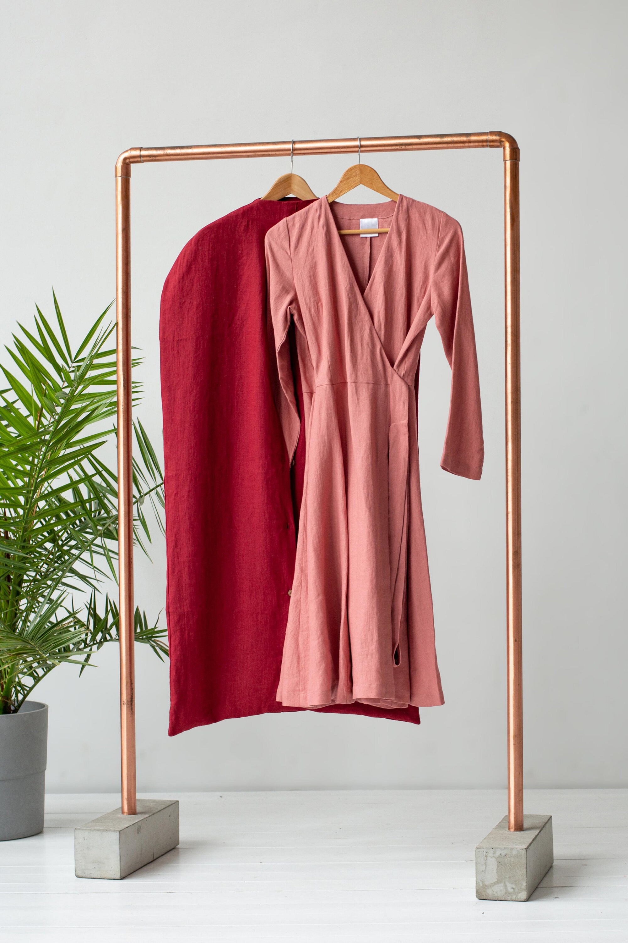 Linen Garment Bag Hanging Clothes Bag Wardrobe Garment Bag Etsy