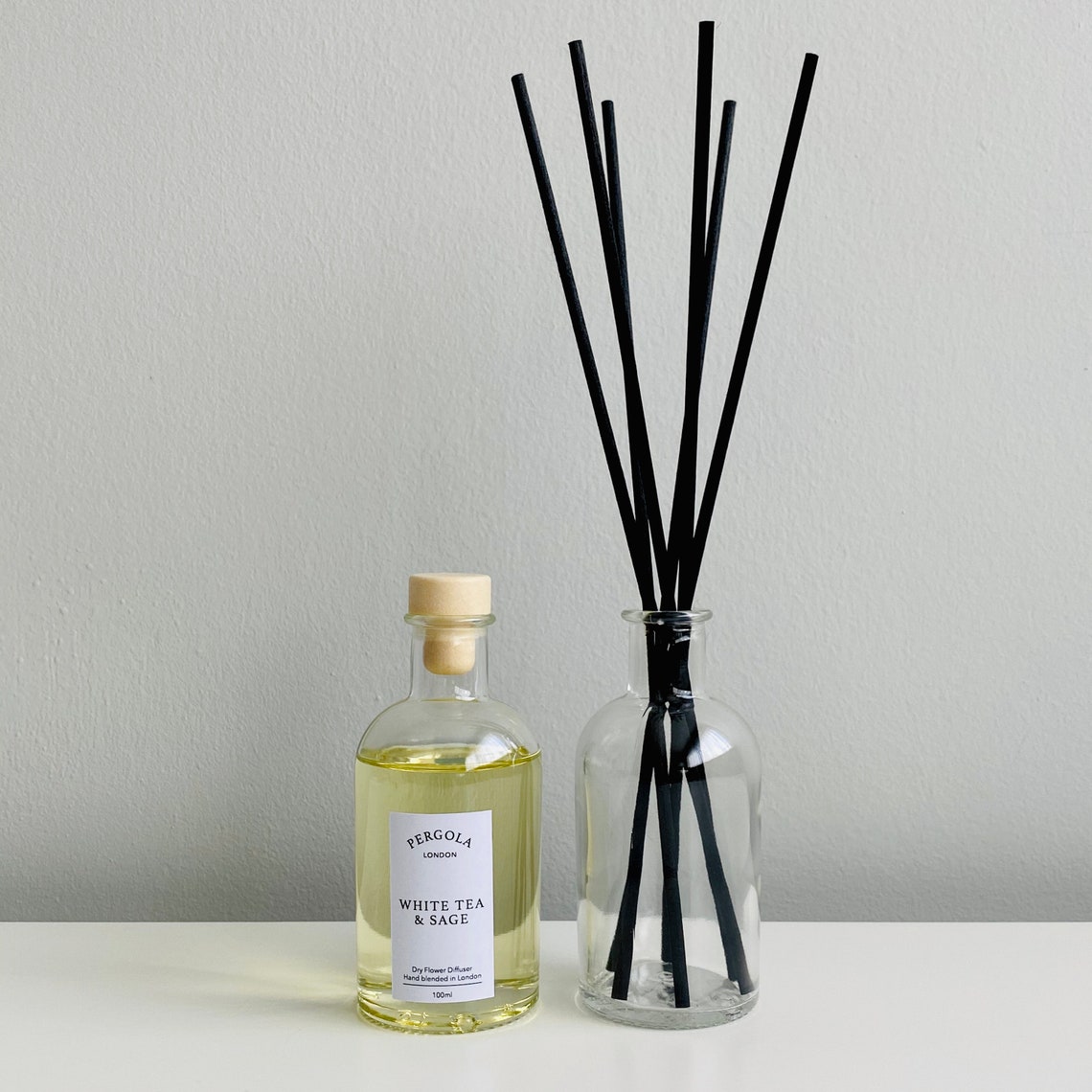 Diffuser Reed White Tea Sage Scented Diffuser Natural Etsy