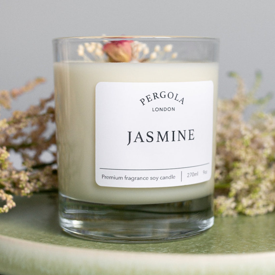Candle Soy Jasmine Scented Soy Candle Handmade Candle Etsy
