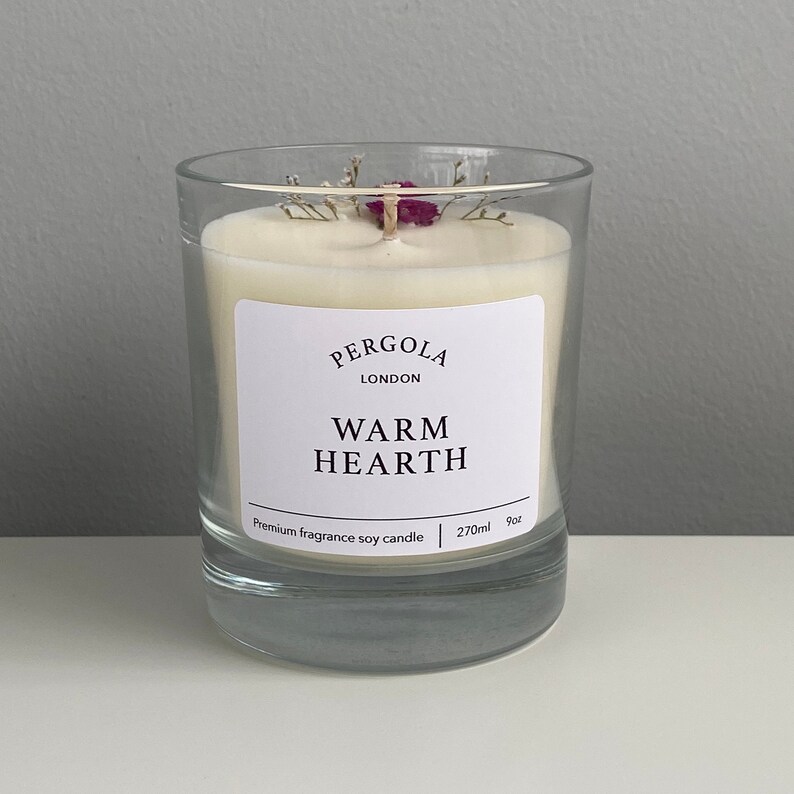 Candle Soy Warm Hearth Scented Soy Candle Handmade Etsy UK