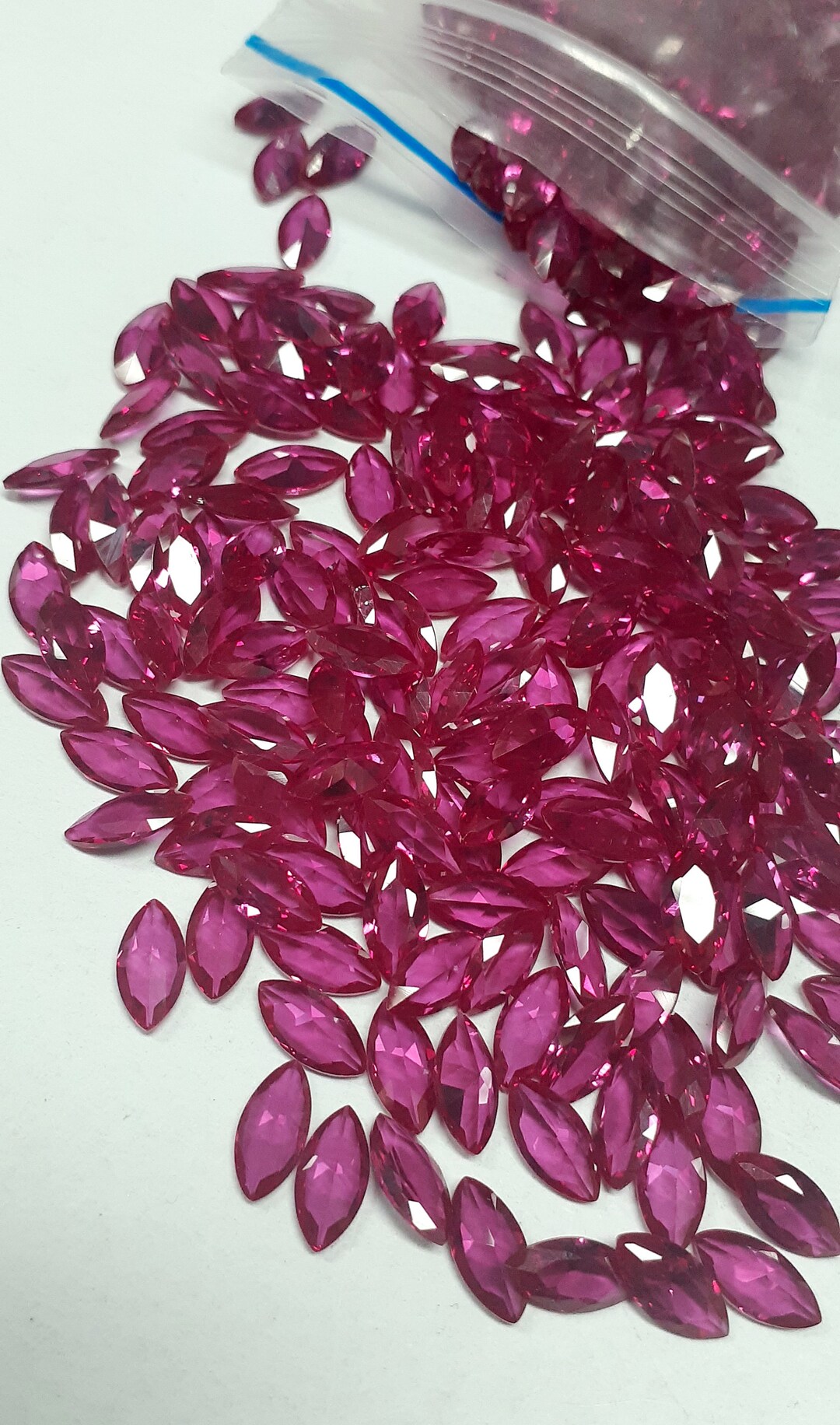 50 Crt Natural Red Ruby Glass Filling Marquise Cut Loose Gemstone Lot ...
