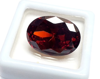 20.5 Cts  Beautiful Natural Red Zircon Oval Cut Loose Gemstone
