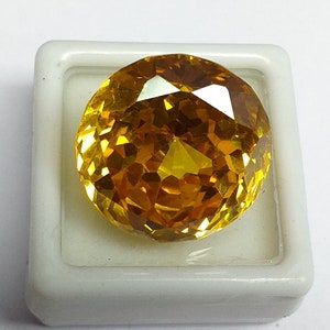 Natural Yellow Zircon Round Cut Loose Gemstone image 3