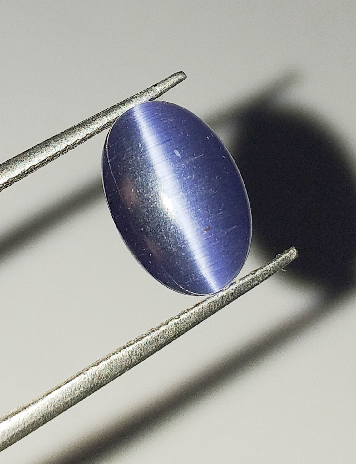 Natural Cats Eye Chrysoberyl Blue Color Oval Cabochon Loose Etsy