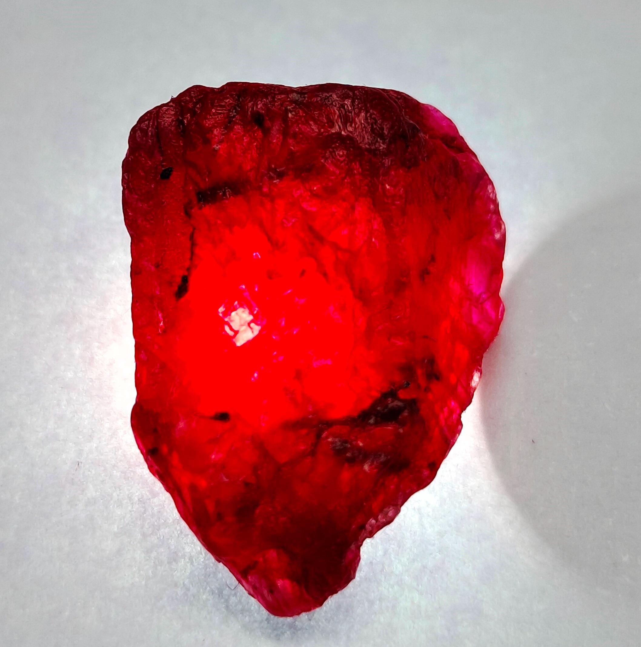 Natural Burma Red Ruby Rough Gemstone: Loose Ruby Crystal - Etsy Israel