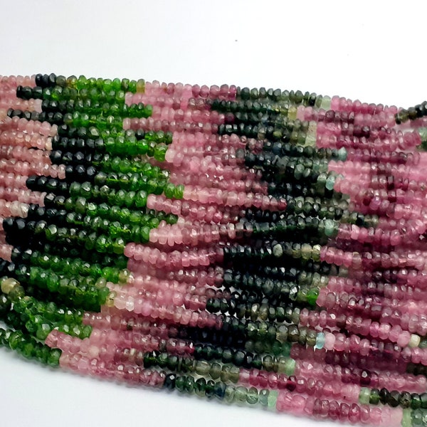 1040 Cts 28 Line 100% Natural Multi Tourmaline Beads Round Cut Loose Gemstone