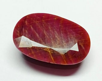 Natural Red Ruby Oval Cut Loose Gemstone - African Origin