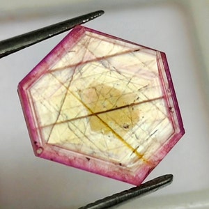 Natürliche Mosambik Rubin Scheibe: Rosa Silber Glanz Edelstein