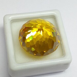 Natural Yellow Zircon Round Cut Loose Gemstone image 9