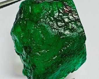 Natural Green Emerald Zambian Rough Loose Gemstone Emerald Zambian Green Rough Gemstone Christmas Gifts New Gifts Emerald Rough G66