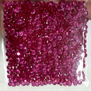 4 MM natürliche rote Rubin Glas fühlen Runde geschnitten lose Edelstein viel