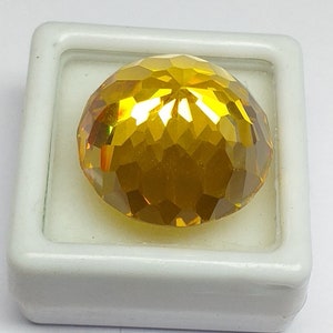 Natural Yellow Zircon Round Cut Loose Gemstone image 8