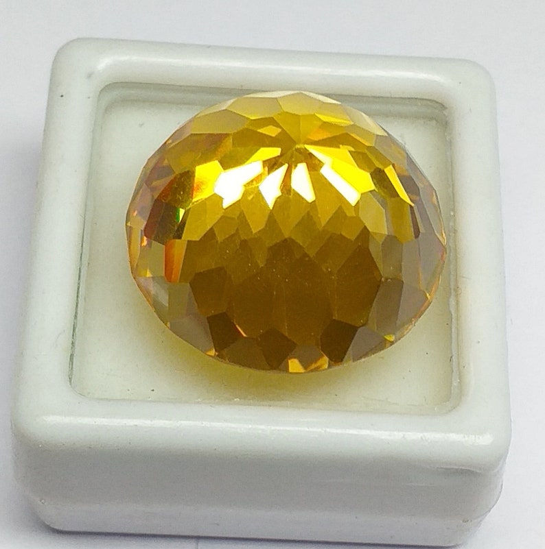 Natural Yellow Zircon Round Cut Loose Gemstone image 8