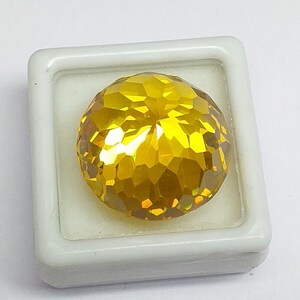 Natural Yellow Zircon Round Cut Loose Gemstone image 10