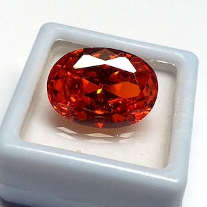 20.25 Cts  Beautiful Natural Orange Zircon Oval Cut Loose Gemstone