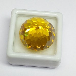 Natural Yellow Zircon Round Cut Loose Gemstone image 7