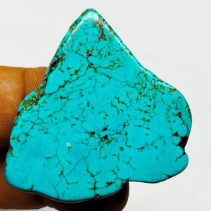 Natural Blue Turquoise Untreated Unheated Slab Polish Raw Rough Loose Gemstone Genuine Blue Turquoise Slab Rough Gemstone K11