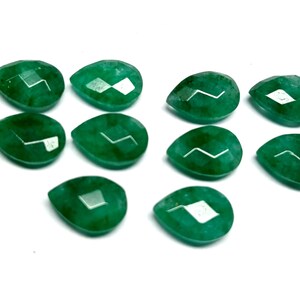 15.50 Cts Natural Green Emerald Pear Cut Shape Loose Gemstone Lot Genuine Emerald Pear Shape Gemstone Lot