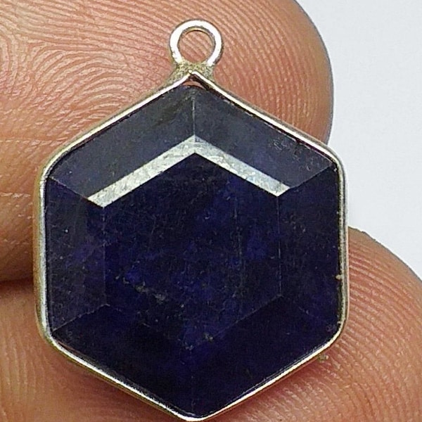 Natural Blue Sapphire Fancy Cut Pendant Gemstone Sapphire Pendant