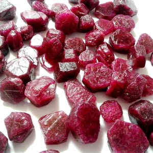 Natural Red Ruby Burma Rough Loose Gemstone Lot