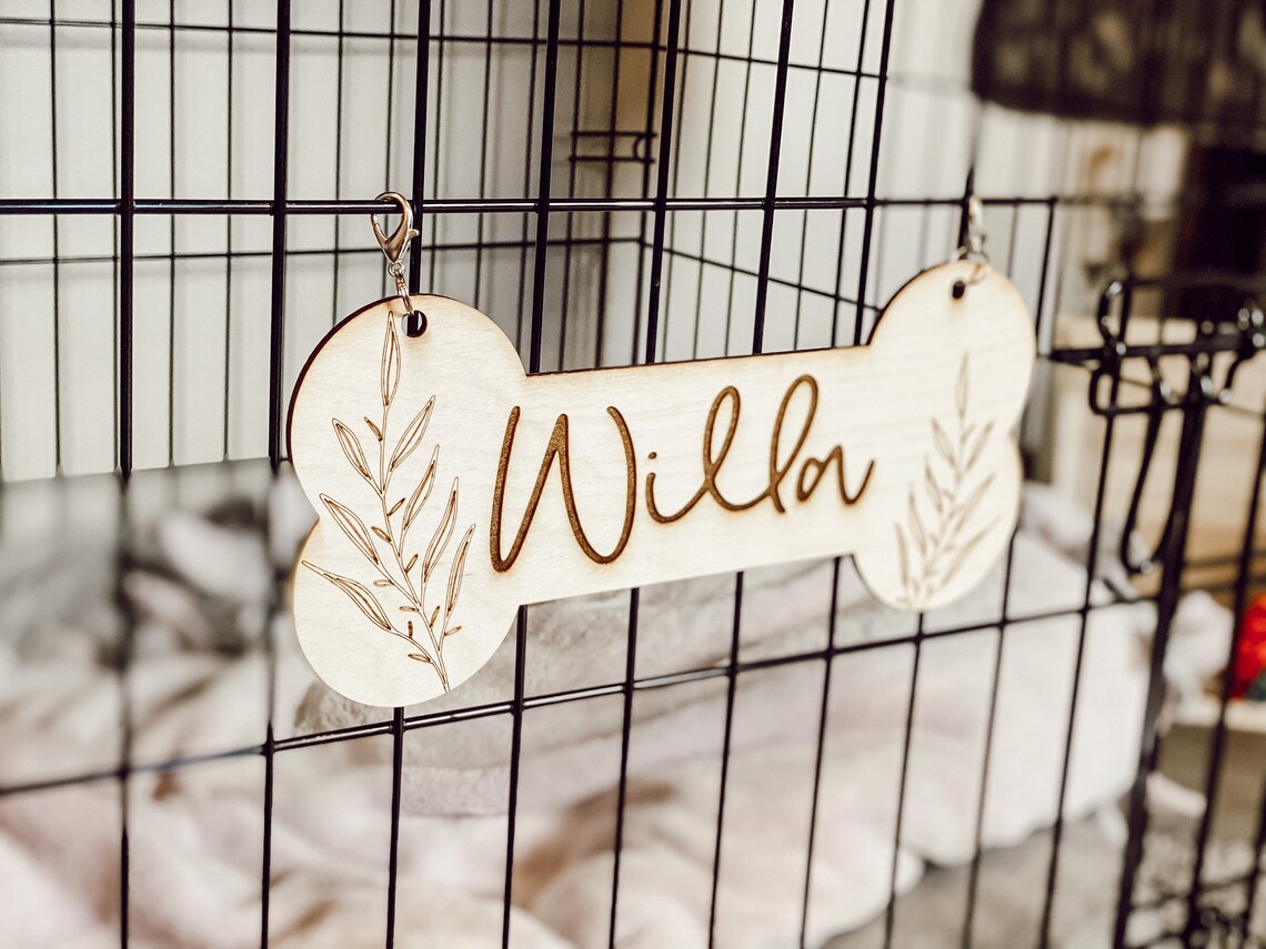 Personalized Dog Kennel Tag Dog Crate Tag Dog Dad Dog Etsy