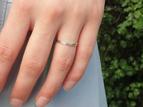 Thin silver stacking clearance rings