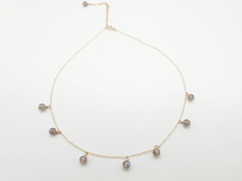 Sterling Silver 14k Rose Gold Fill \u2219 Gemstone Choker Dainty Labradorite Choker Necklace \u2219 Boho Labradorite Choker Necklace \u2219 14k Gold Fill