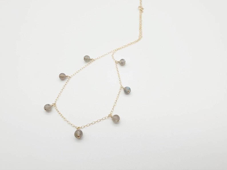 Sterling Silver 14k Rose Gold Fill \u2219 Gemstone Choker Dainty Labradorite Choker Necklace \u2219 Boho Labradorite Choker Necklace \u2219 14k Gold Fill