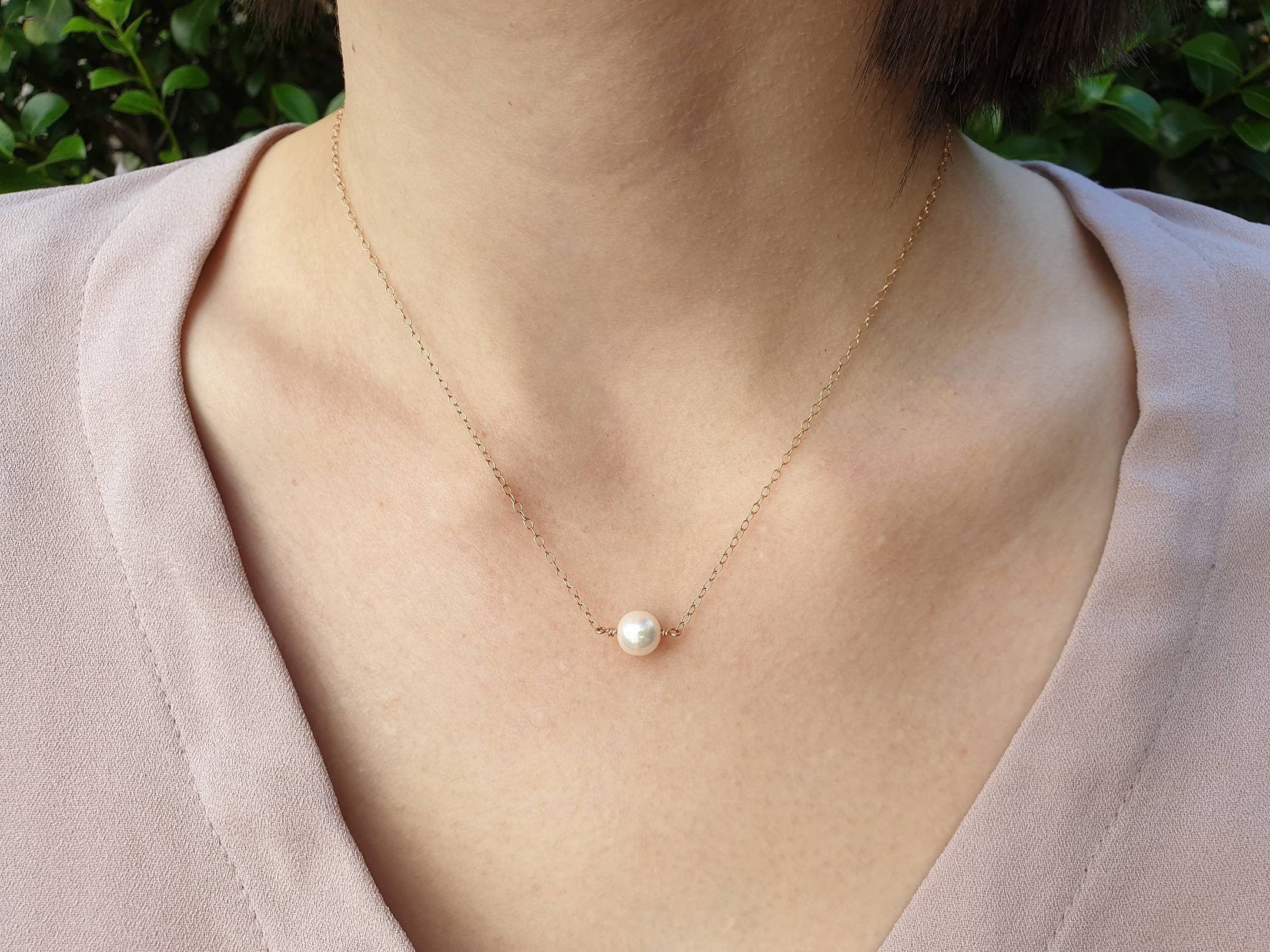 Simple Pearl Necklace Freshwater Pearl 