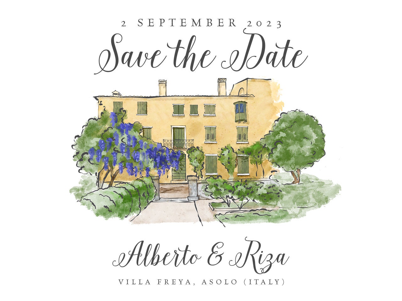 Hand Drawn Wedding Venue Illustration | Custom | Digital - Etsy