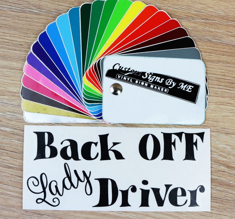 Back OFF Lady Driver Tailgating Car Sticker Vinyl Decal Adhesive Window Bumper