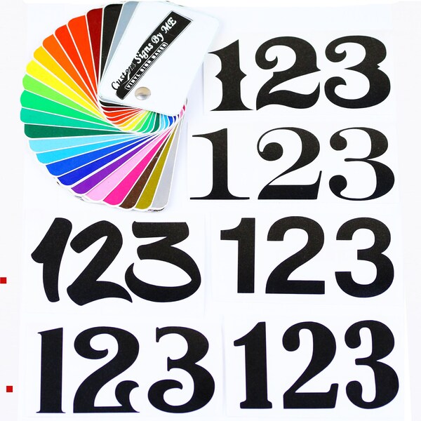 House Number Decal Etsy