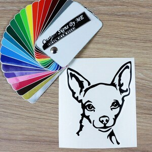 Chihuahua Car Sticker Vinyl Decal Adhesive 3 | Etsy