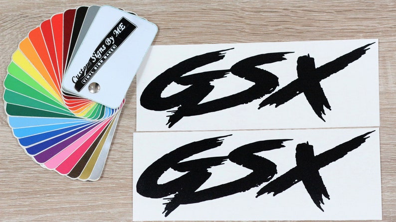 2x Personalised GSX Motorbike Tank Side Fairing Stickers Vinyl Decals Adhesive item image