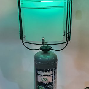 Handcrafted Lamp, Table Lamp, Cylinder Lamp, Co2 Lamp, Metal Lamp