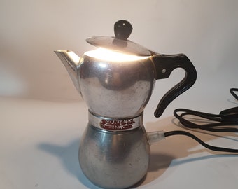 Lampada artigianale, Lampada da tavolo, Lampada caffettiera, Lampada vintage, Lampada Signora Caffettiera