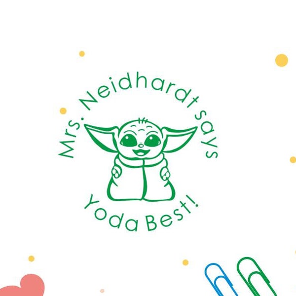 Personalisierte Lehrerstempel, Yoda Stempel, Yoda Stempel, Yoda Stempel, Yoda Stempel, Yoda Stempel, LehrerGeschenk stempel, Personalisierter Stempel