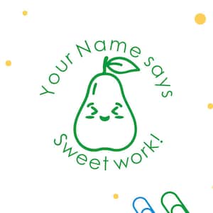 Timbri personalizzati per insegnanti, timbri frutta, timbri personalizzati per insegnanti, regali per insegnanti, timbri autoinchiostranti personalizzati, timbri a pera