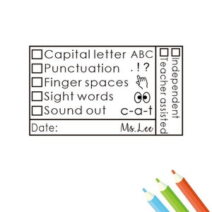 Personalised Teacher Stamps, Teacher Checklist Stamp, Checklist Stamps, Teacher Stamps, Teacher Gift Stamp, Custom Teacher Stamps, Stamps