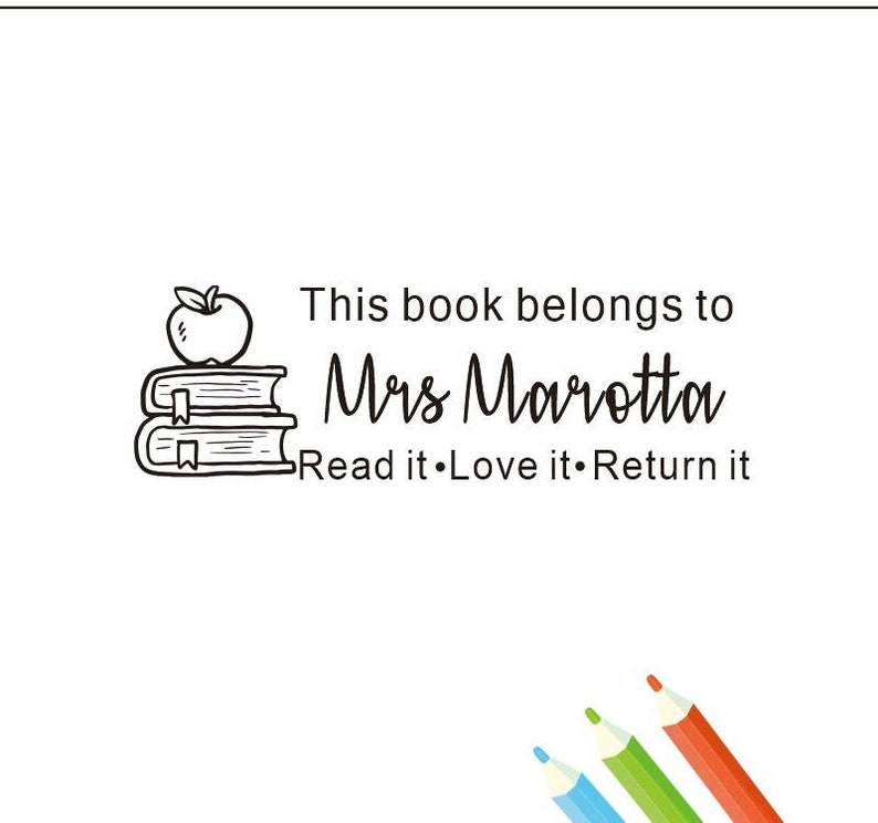 This Book Belongs to Stamp From the Library of Stampscustom Etsy