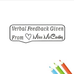 Gepersonaliseerde Leraar Postzegels, Leraar Verbale Feedback Gegeven Stempel, Aangepaste Postzegels, Leraar Postzegels, Leraar Gift Stamp, Verbale feedback gegeven
