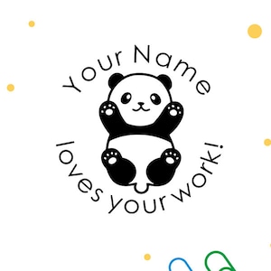 Gepersonaliseerde lerarenzegels, pandazegels, aangepaste lerarenstempels, lerarengeschenken, aangepaste zelfinktzegel, dierenstempels