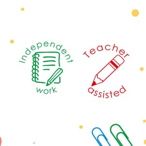 2 stuks/zak Gepersonaliseerde lerarenstempels, door leraren ondersteund werk, onafhankelijke werkstempels, lerarengeschenken